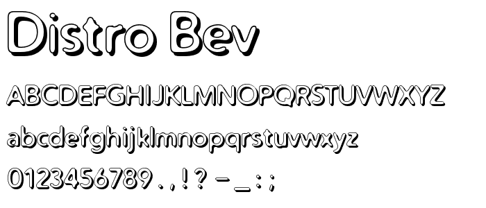 Distro Bev font